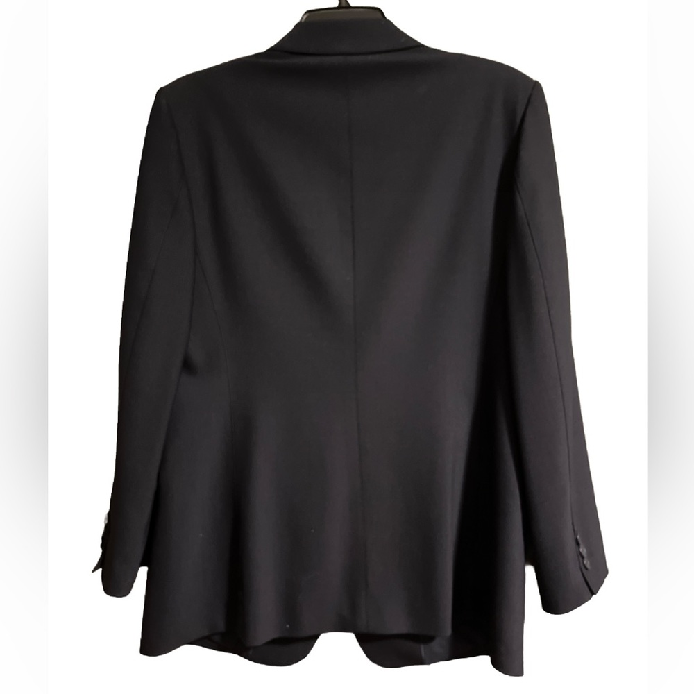 Talbots wool blend navy lightweight blazer Women 10 - Picture 3 of 9